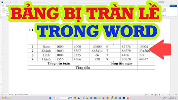 Cách căn chỉnh bảng trong Word bị tràn lề siêu nhanh