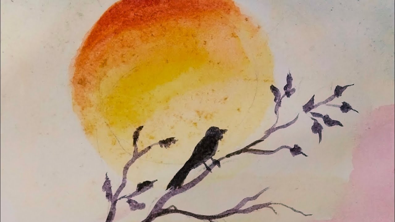 Easy landscape in watercolor 