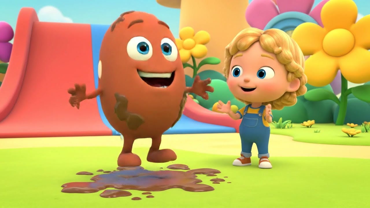 Fall Guys Naughty Bean Escorregou na Rampa | Canção Divertida para Bebês | Rimas Infantis