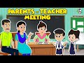 Parents Teacher Meeting | Types of Parents in PTM | English Cartoon | Moral Stories | PunToon Kids