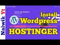 How to install wordpress in hostinger