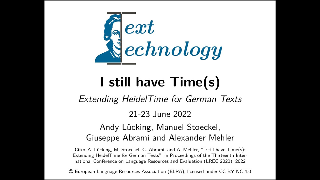 Videos of the LREC 2022 contributions available | Text Technology Lab