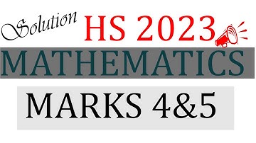 HS MATH QUESTION 2023 || FULL SOLUTON || WBCHSE