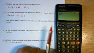 Using your calculator to work with time