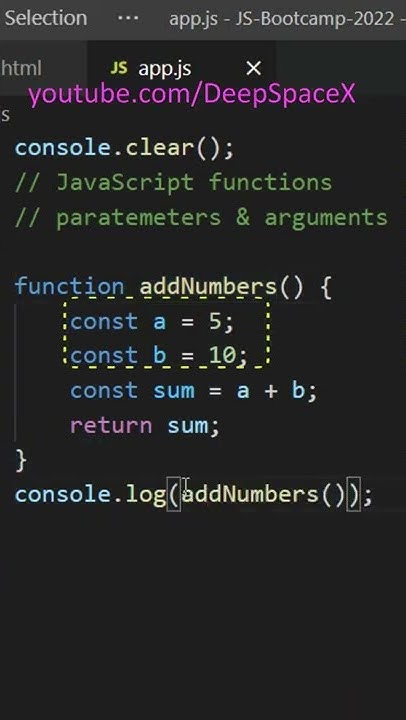JavaScript Function - Parameters & Arguments Explained #shorts - YouTube
