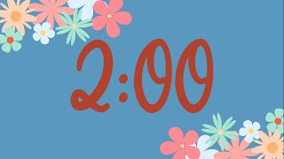 2 Minute Spring Flower Classroom Timer (No Music, Fun Synth Alarm at End)