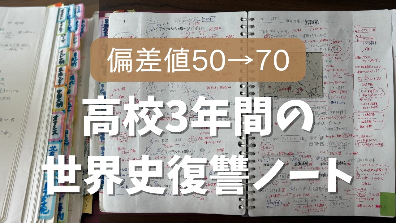河合塾　世界史ノート Skyrocket Your Grades] How I Make My World History Review Notes