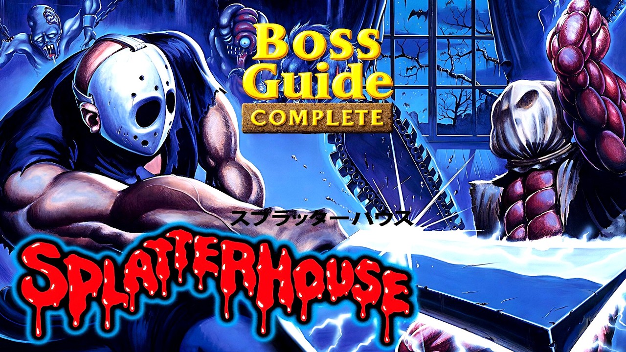 SPLATTERHOUSE - EVERY BOSS (HARDEST) - PCEngine