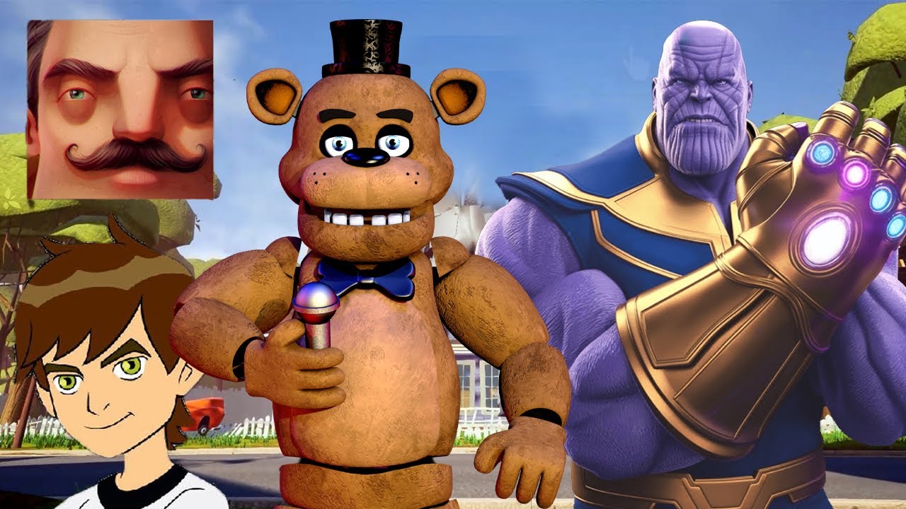 Hello Neighbor - New Neighbor FNAF Fraddy Thanos Stickman Ben 10 Final History Part 1581