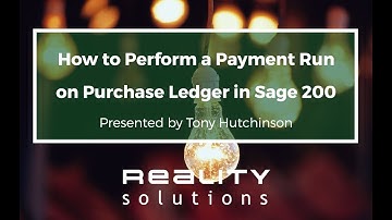 How to Perform a Payment Run on the Purchase Ledger in Sage 200