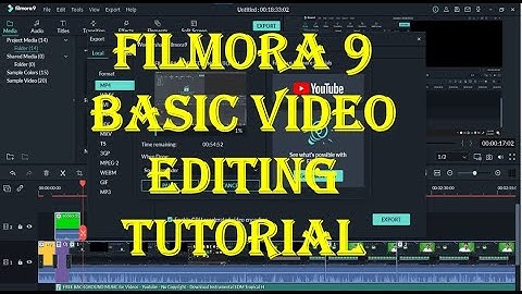 FILMORA 9 BASIC VIDEO EDITING TUTORIAL
