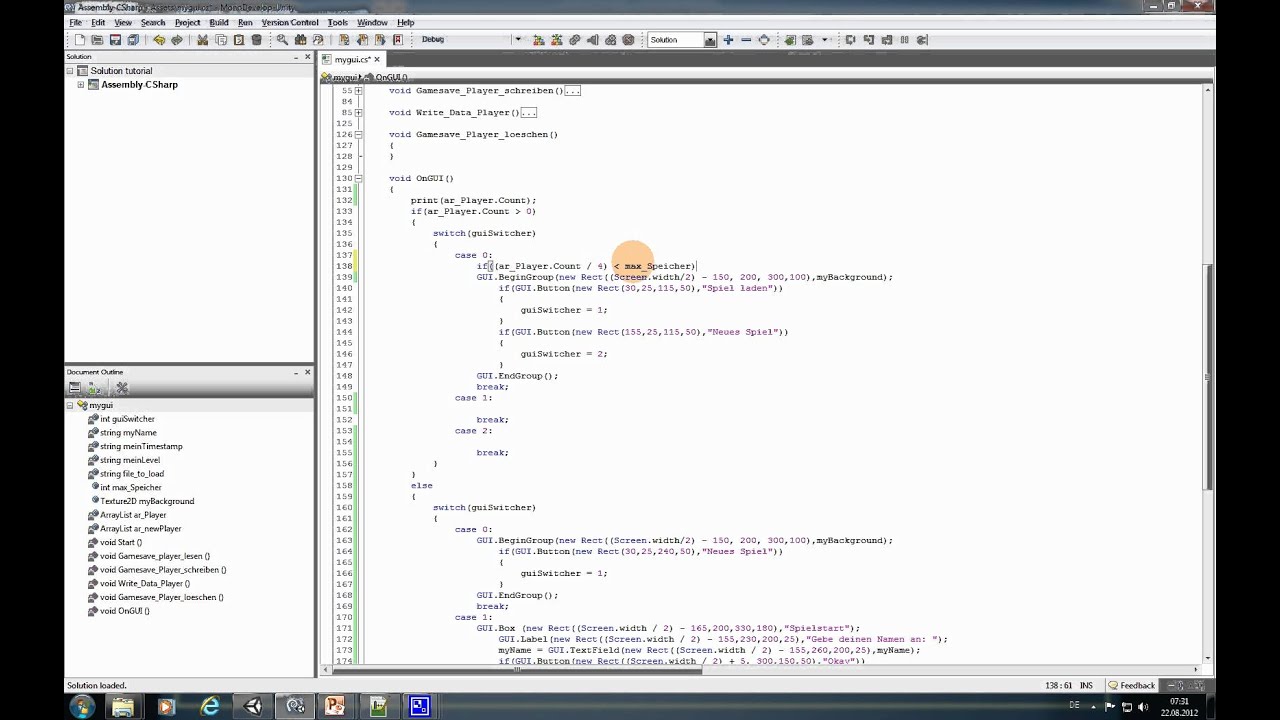 Unity3d C# Tutorial Teil 6 - Gamesaves begrenzen - YouTube