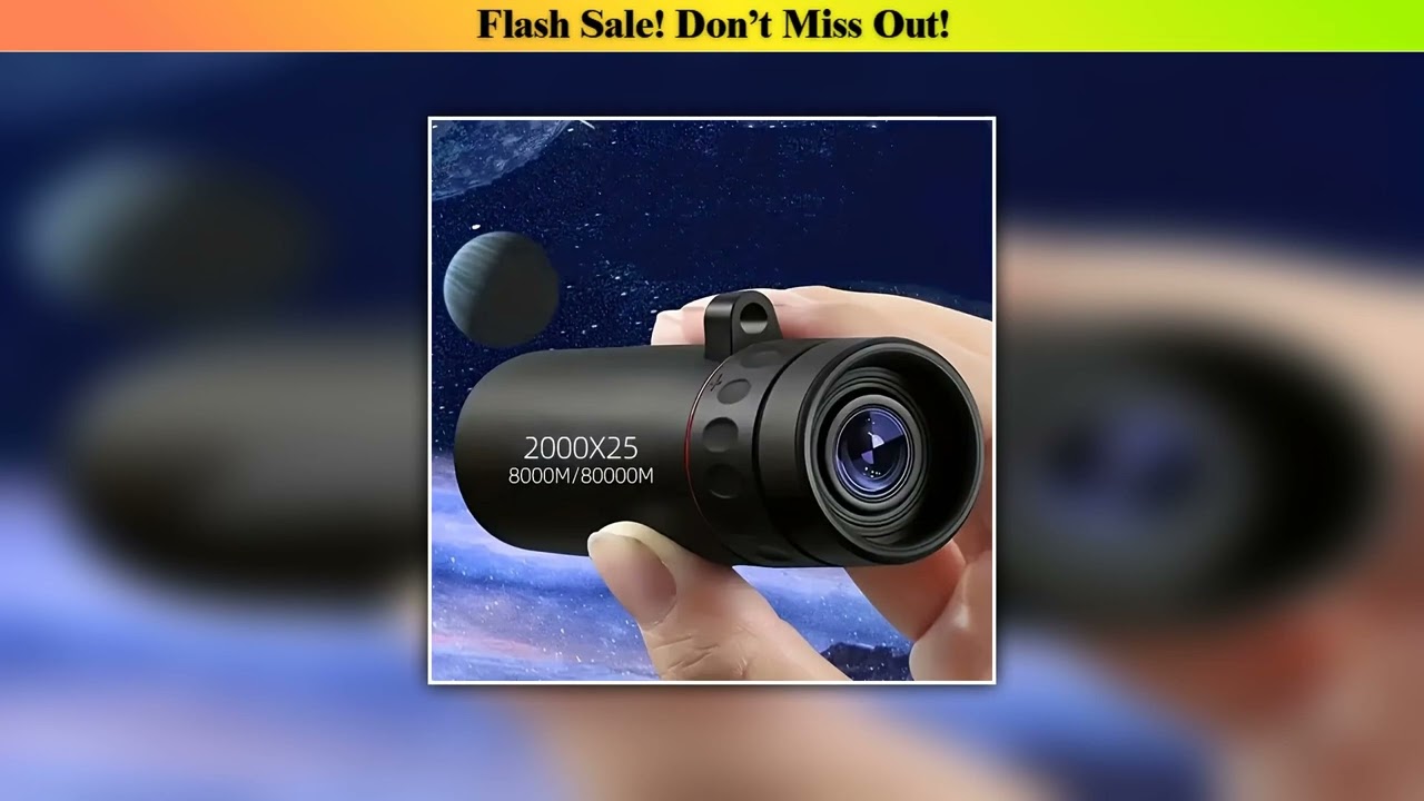 Best 2025 2000X25 HD Monocular Telescope, Compact Portable for Travel, Hiking, Fishing, Camping, St