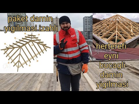 Paket damin yiğilmasi.damin orta tirini necə təyin etmelyik.Вальмовая крыша для дома своими руками.