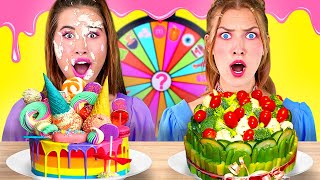 CAKE DECORATING MUKBANG - 2 Spin The Mystery Wheel FOOD CHALLENGE With Real Sound ASMR BRAVO 먹방