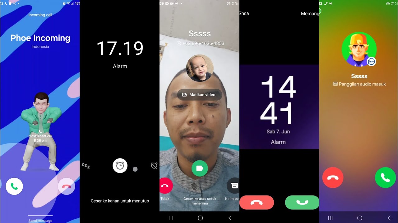 SAMSUNG dance/Vivo alarm/whatsapp/twinme/imo,incoming calls