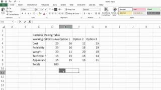 Excel 01 (Problem 01) Basic table