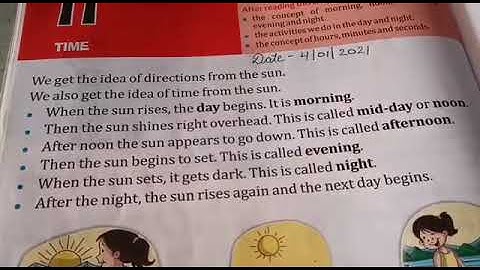 Class : 1 EVS Ch : 11 Time Topic : Introduction of Time