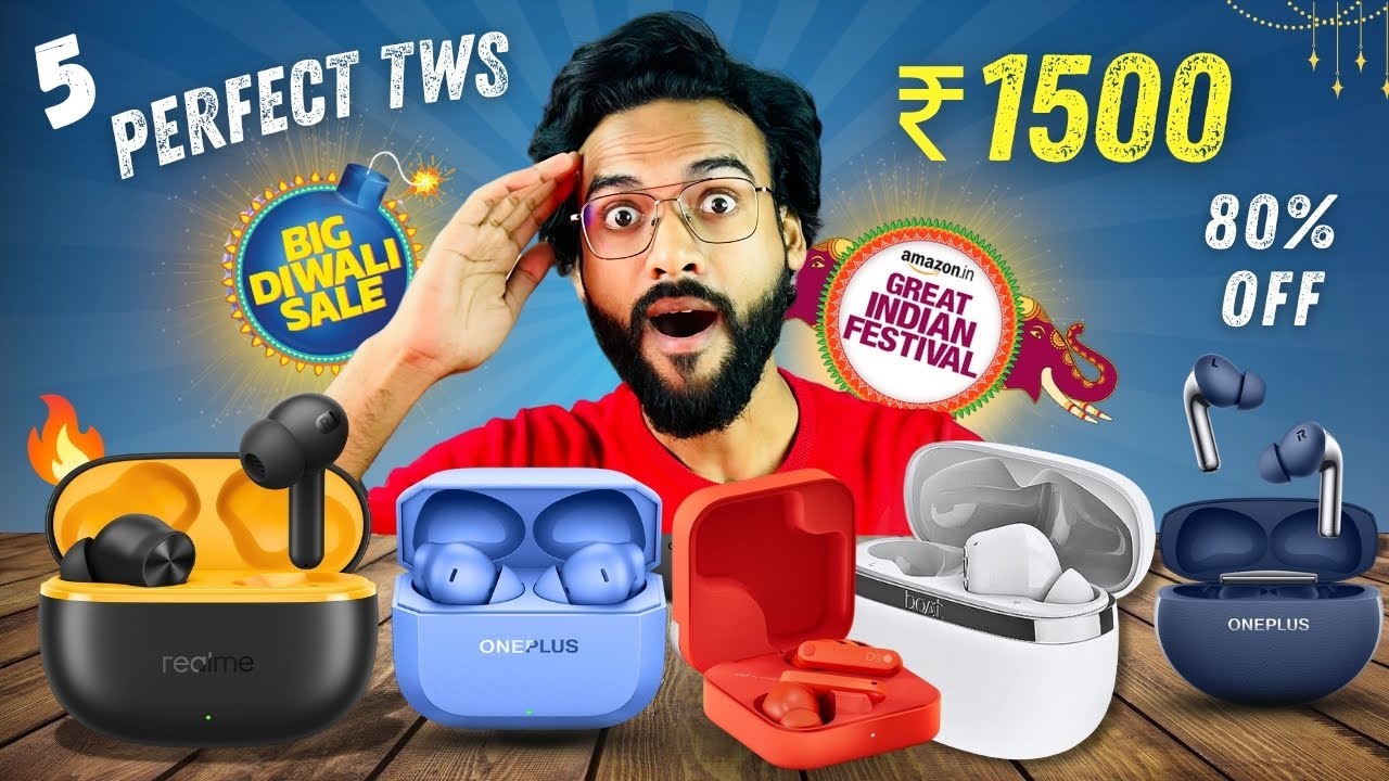 ⚡️Don’t Miss⚡️Top 5 Best TWS Under 1500 To Buy on Flipkart BBD Sale & Amazon Great Indian Sale 2025🔥