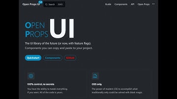 Open Props UI: Copy-Paste PURE CSS Components for Modern Web