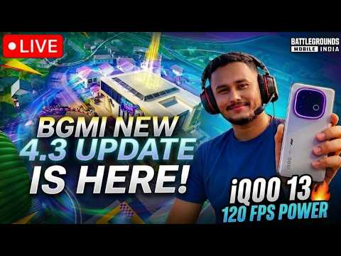 🔴 BGMI 4.3 LIVE IS HERE 🔥iQOO 13 120FPS RUSH GAMEPLAY | RANK PUSH