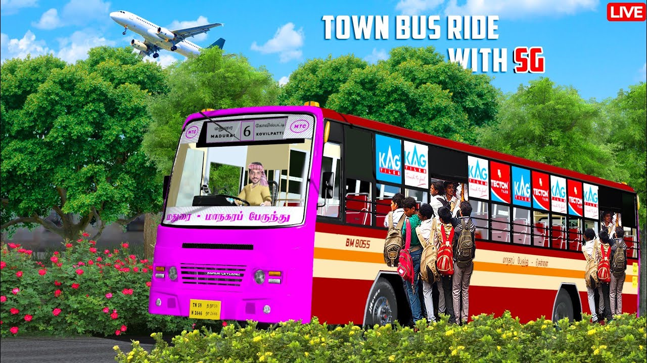 TOWN BUS DRIVE - MTC GOVT DUTY | Sprinter Gaming on Live - YouTube