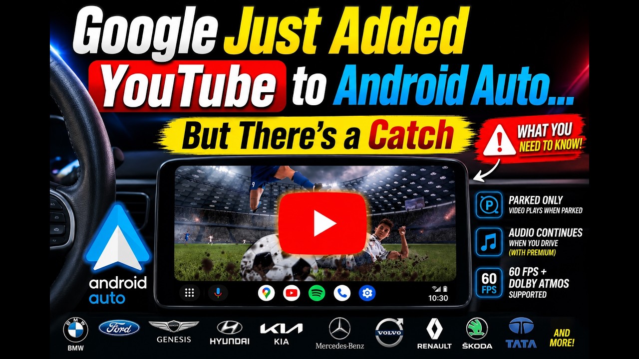 Google Just Added YouTube to Android Auto… But There's a Catch
