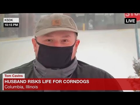 My husband risked his life for corndogs...