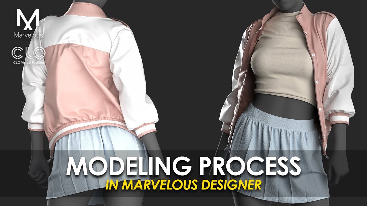 Girl Outfit 3 - Tutorial Marvelous Designer / CLO +Project File - YouTube