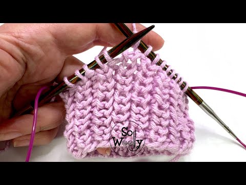 How to knit the Shaker stitch in the round (or Half Fisherman's Rib) - So Woolly