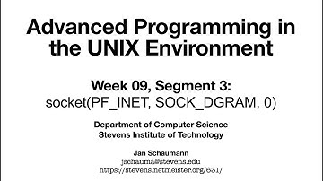 Advanced Programming in the UNIX Environment: Week 09, Segment 3 - DGRAM Sockets in the INET Domain