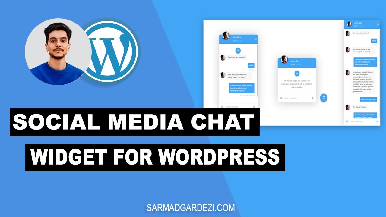 Chat Widget of Social Media Apps for WordPress Website - YouTube