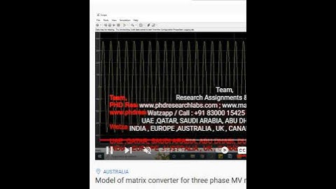 Model of matrix converter for three phase MV motor driver  -  matlab simulink assignments projects