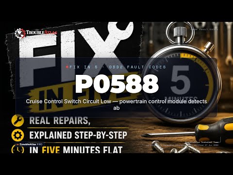 P0588 Explained — Cruise Control Switch Circuit Low — powertrain control module detects ab | Trouble