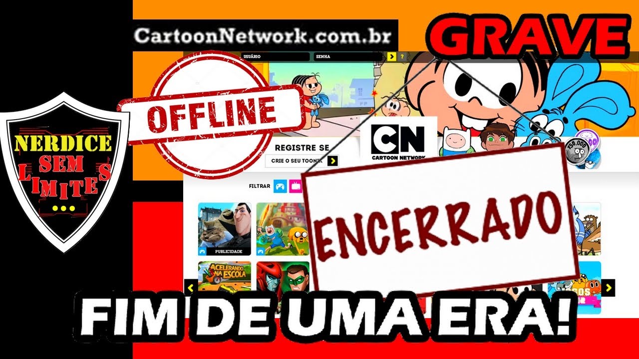 GRAVE! Site do CARTOON NETWORK do Brasil é ENCERRADO! Fim de uma Era ...