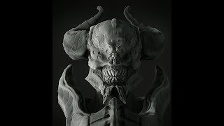 Demon Armor  sculpt timelapse