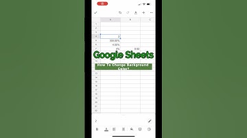 How to Change the Background Color in Google Sheets Mobile?