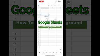 How to Change the Background Color in Google Sheets Mobile?
