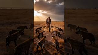 Giraffe vs Hyena 😱 | Hyena Bana Shikaar 🐊 Crocodile Attack Shocking Ending! #comedy #foryou #fummy