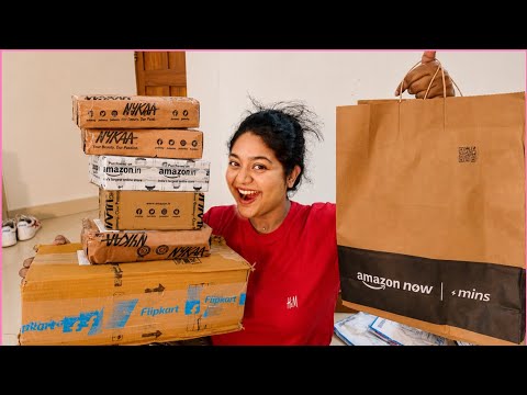 👀🎁ഒരു വലിയ Unboxing ചെയ്യാം വാ ? HUGE HAUL VIDEO _ കോറെ Beauty ,haircare, body care etc