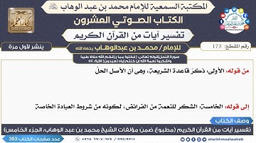 173- سورة النحل|قوله تعالى: {فكلوا مما رزقكم الله حلالا طيبا واشكروا نعمة الله ..} الآية: 114