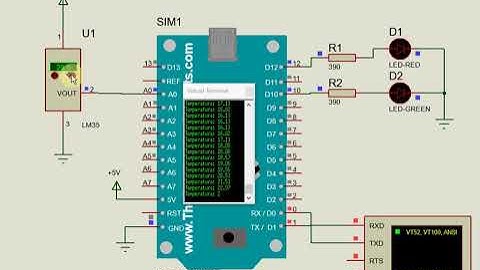 Arduino sensor de temperatura LM35 y LEDs indicadores