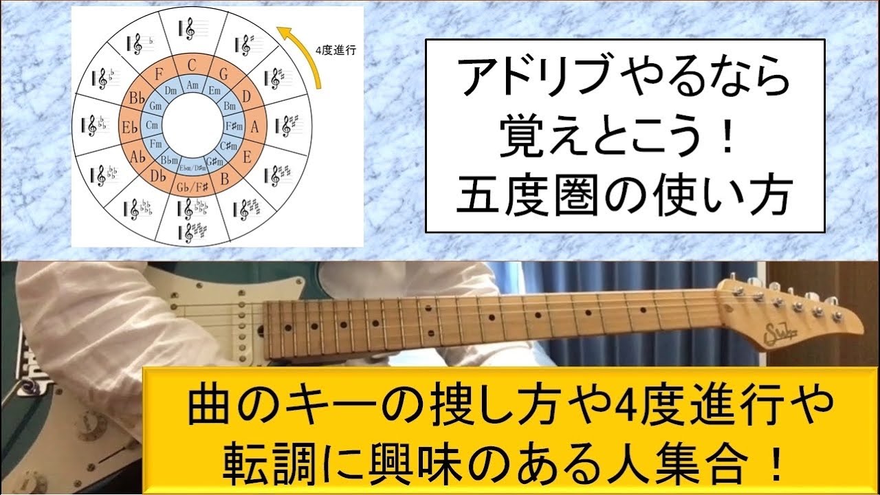 五度圏の使い方【アドリブやるなら覚えておきたい音楽理論】 - YouTube