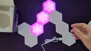 Hexagonal LED Pared Luces 8pcs RGB Gaming Panel, Una auténtica chulada