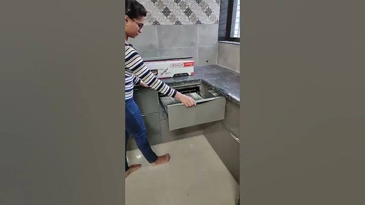 SS Kitchen Trolley. Kitchen Design Ideas #modularkitchen #furniture #homeinterior #shorts