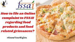 How to file an Online Complaint to FSSAI regarding food products? |LawJagruthi |English| screenshot 3