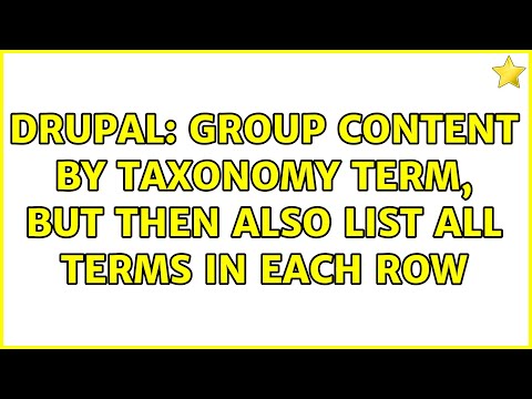 Drupal: Group content by taxonomy term, but then also list all terms in each row