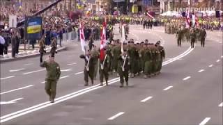 NATO soldiers on military parade in Kyiv