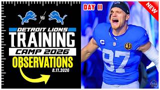 Detroit Lions Training Camp Observations Day 11 #samlaporta #aidanhutchinson #jaredgoff