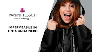 Crea abbigliamento unico con il nostro Impermeabile Tinta Unita Nero